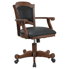 Load image into Gallery viewer, Turk Game Chair with Casters Black and Tobacco