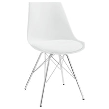 Load image into Gallery viewer, Juniper Armless Dining Chairs White and Chrome (Set of 2)