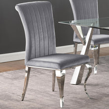 Load image into Gallery viewer, Betty Upholstered Side Chairs Grey and Chrome (Set of 4)