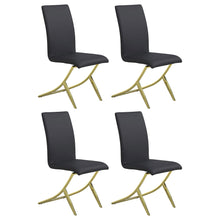 Load image into Gallery viewer, Carmelia Upholstered Side Chairs Black (Set of 4)