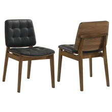Load image into Gallery viewer, Redbridge Tufted Back Side Chairs Natural Walnut and Black (Set of 2)