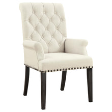 Load image into Gallery viewer, Alana Upholstered Arm Chair Beige and Smokey Black