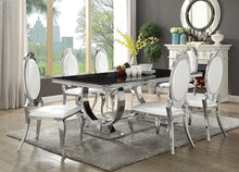 Load image into Gallery viewer, Antoine Rectangular Glass Top Dining Set Chrome