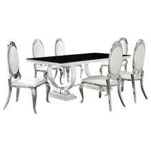 Load image into Gallery viewer, Antoine Rectangular Glass Top Dining Set Chrome
