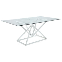 Load image into Gallery viewer, Beaufort Rectangle Glass Top Dining Table Chrome