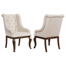 Load image into Gallery viewer, Brockway Tufted Arm Chairs Cream and Antique Java (Set of 2)
