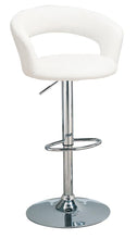 Load image into Gallery viewer, Barraza 29" Adjustable Height Bar Stool White and Chrome