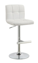 Load image into Gallery viewer, Lenny Adjustable Bar Stools Chrome and White (Set of 2)