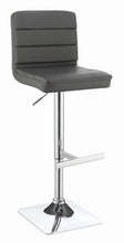 Load image into Gallery viewer, Bianca Upholstered Adjustable Bar Stools Grey and Chrome (Set of 2)