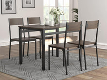 Load image into Gallery viewer, Lana 5-piece Rectangular Dining Table Set Dark Brown and Matte Black