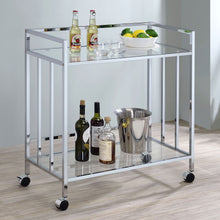 Load image into Gallery viewer, Cara Rectangular Glass Bar Cart