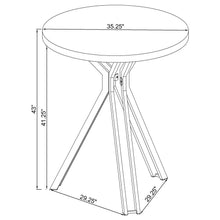 Load image into Gallery viewer, Edgerton Round Wood Top Bar Table Dark Oak and Chrome