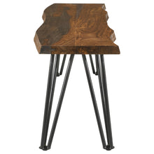 Load image into Gallery viewer, Neve Live-edge Dining Bench with Hairpin Legs Sheesham Grey and Gunmetal