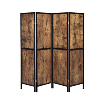 Load image into Gallery viewer, Deepika 4-panel Folding Screen Antique Nutmeg and Black