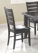 Load image into Gallery viewer, Dalila Ladder Back Side Chairs Cappuccino and Black (Set of 2)