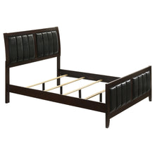 Load image into Gallery viewer, Carlton Full & Twin Upholstered Panel Bed Cappuccino and Black