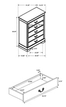 Load image into Gallery viewer, Louis Philippe 4 & 5 Piece Panel Bedroom Set with High Headboard E.king & Full