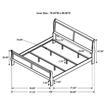 Load image into Gallery viewer, Louis Philippe Sleigh Panel Bed