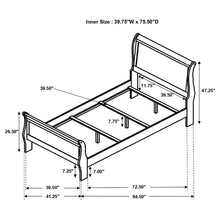 Load image into Gallery viewer, Louis Philippe Sleigh Panel Bed