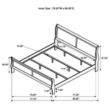 Load image into Gallery viewer, Louis Philippe Sleigh Panel Bed