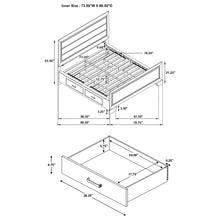 Load image into Gallery viewer, Kauffman Panel Platform Storage Bed