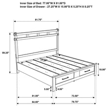 Load image into Gallery viewer, Hazlewood Panel Platform Storage Bed