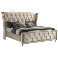 Load image into Gallery viewer, Lorient Wingback Bed with LED Lighting