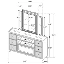 Load image into Gallery viewer, Lorient LED Dresser with LED Mirror and Flame Visualizer