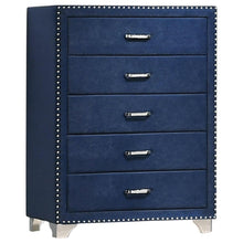 Load image into Gallery viewer, Melody 5-drawer Upholstered Chest Pacific Blue