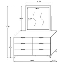 Load image into Gallery viewer, Kendall Dresser with Mirror