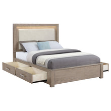 Load image into Gallery viewer, Kenora Panel Platform Storage Bed with LED Lighting