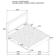 Load image into Gallery viewer, Kenora Panel Platform Storage Bed with LED Lighting