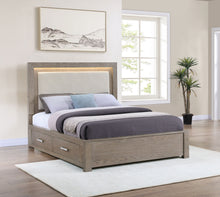 Load image into Gallery viewer, Kenora Panel Platform Storage Bed with LED Lighting
