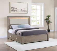 Load image into Gallery viewer, Kenora Panel Platform Storage Bed with LED Lighting