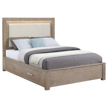 Load image into Gallery viewer, Kenora Panel Platform Storage Bed with LED Lighting