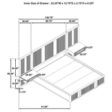 Load image into Gallery viewer, Terrace Wall Panel Platform Storage Bed with Attached Nightstands
