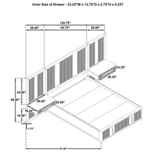 Load image into Gallery viewer, Terrace Wall Panel Platform Storage Bed with Attached Nightstands