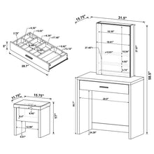 Load image into Gallery viewer, Harvey Makeup Vanity Table with Mirror and Stool