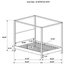 Load image into Gallery viewer, Monroe Canopy Panel Platform Bed