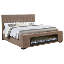 Load image into Gallery viewer, Senna Panel Bed with Bluetooth Speaker and Flame Visualizer
