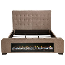 Load image into Gallery viewer, Senna Panel Bed with Bluetooth Speaker and Flame Visualizer