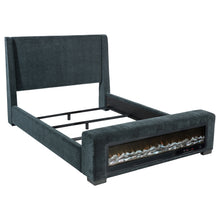 Load image into Gallery viewer, Preston Wingback Bed with Flame Visualizer and Bluetooth Speaker