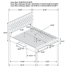 Load image into Gallery viewer, Soledad Panel Platform Storage Bed