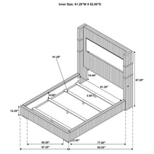 Load image into Gallery viewer, Tisdall Wingback Bed with Flame Visualizer