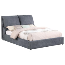 Load image into Gallery viewer, Laurel Upholstered Platform Bed with Pillow Headboard Charcoal Grey