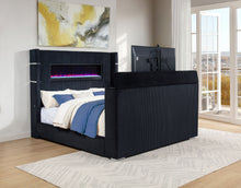 Load image into Gallery viewer, Tisdall Wingback TV Bed with Flame Visualizer