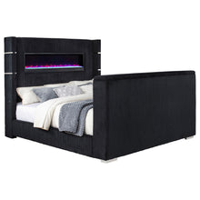 Load image into Gallery viewer, Tisdall Wingback TV Bed with Flame Visualizer