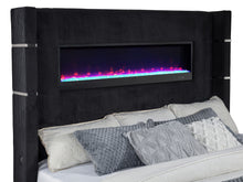 Load image into Gallery viewer, Tisdall Wingback TV Bed with Flame Visualizer