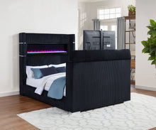 Load image into Gallery viewer, Tisdall Wingback TV Bed with Flame Visualizer