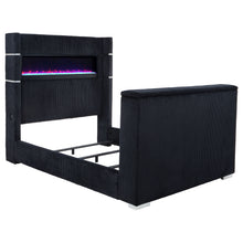 Load image into Gallery viewer, Tisdall Wingback TV Bed with Flame Visualizer